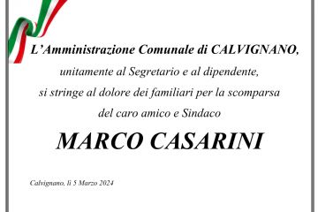 Decesso Sindaco Casarini
